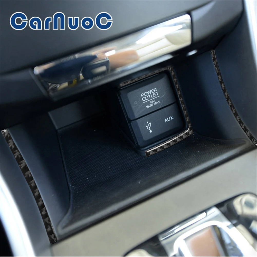 

For Honda Accord 2013-2017 Cigarette Lighting Panel 3D Car Stickers Cover Trim Decorative Strip Carbon Fiber Interior Accessory