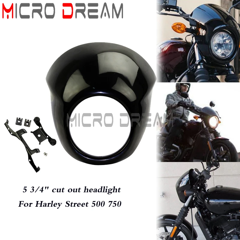 Motorrad Cafe Racer 5-1/2 "Scheinwerfer Windschutz scheibe Verkleidung Abdeckung Maske Abdeckung Schutz für Harley xg500 xg750 Straße 3/4 2014 2014-2018
