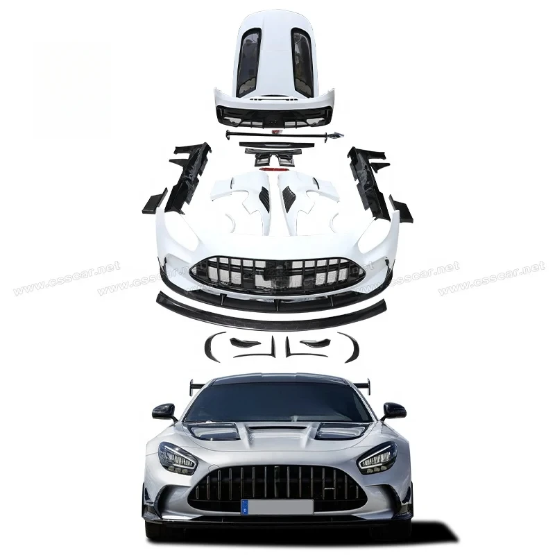 

Комплект обвеса для тюнинга автомобиля: передний бампер из стекловолокна и карбона, заднее антикрыло, для S GT Black Series