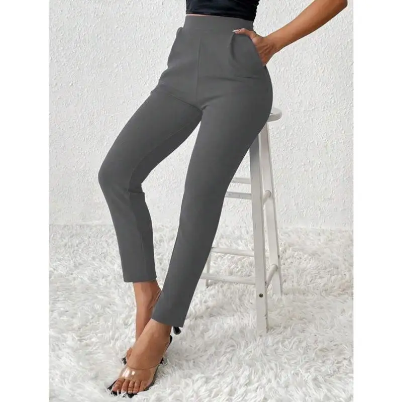 

Новые весенние женские однотонные брюки с конусом, боты с высокой талией, винтажная футболка с девятью точками Ciwalk, микроэластичная футболка из ацетатного волокна