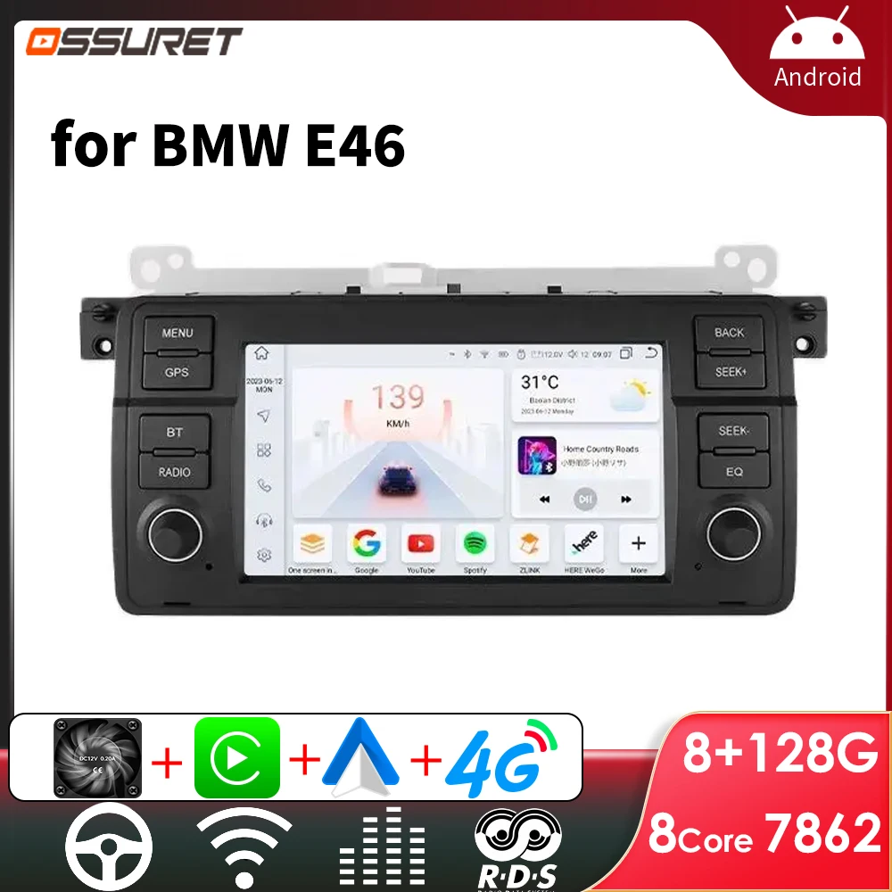 

2 Din Android Car GPS Multimedia for BMW E46 M3 318 320 325 330 335 Car Radio Player Stereo Carplay 7862 7inch screen