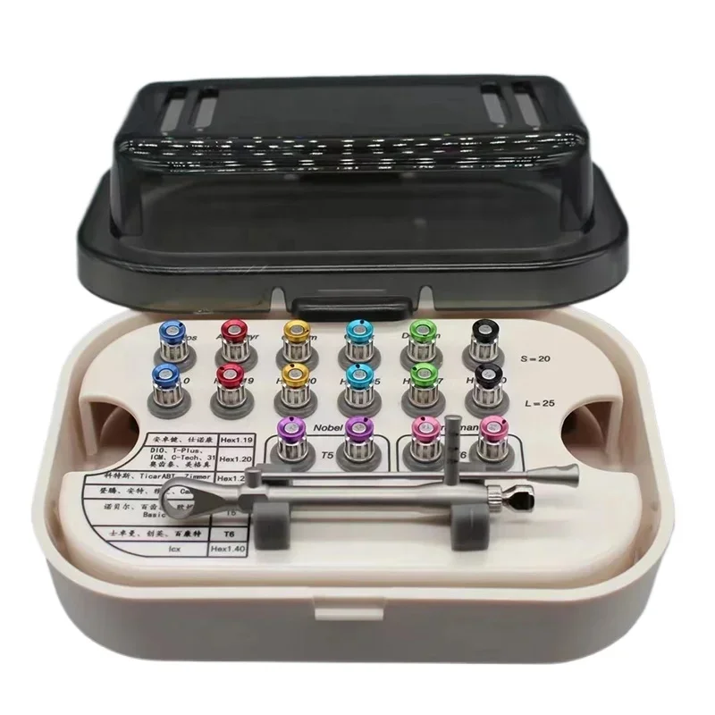 العالمي لزراعة الأسنان عزم الدوران وجع السقاطات قصيرة وطويلة 16 سائق اليد/التنظيف والحشوات معدات الأسنان