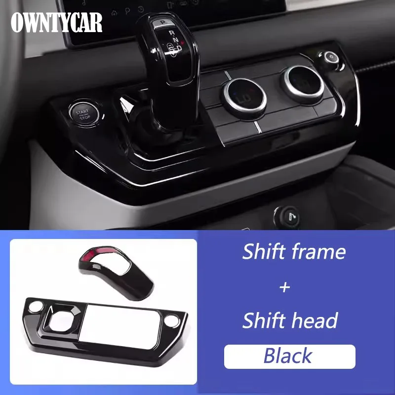 

For Land Rover Defender 90 110 2020-2024 ABS Black Car Center Console Air Conditioning Mode Button Frame Trim Car Accessories