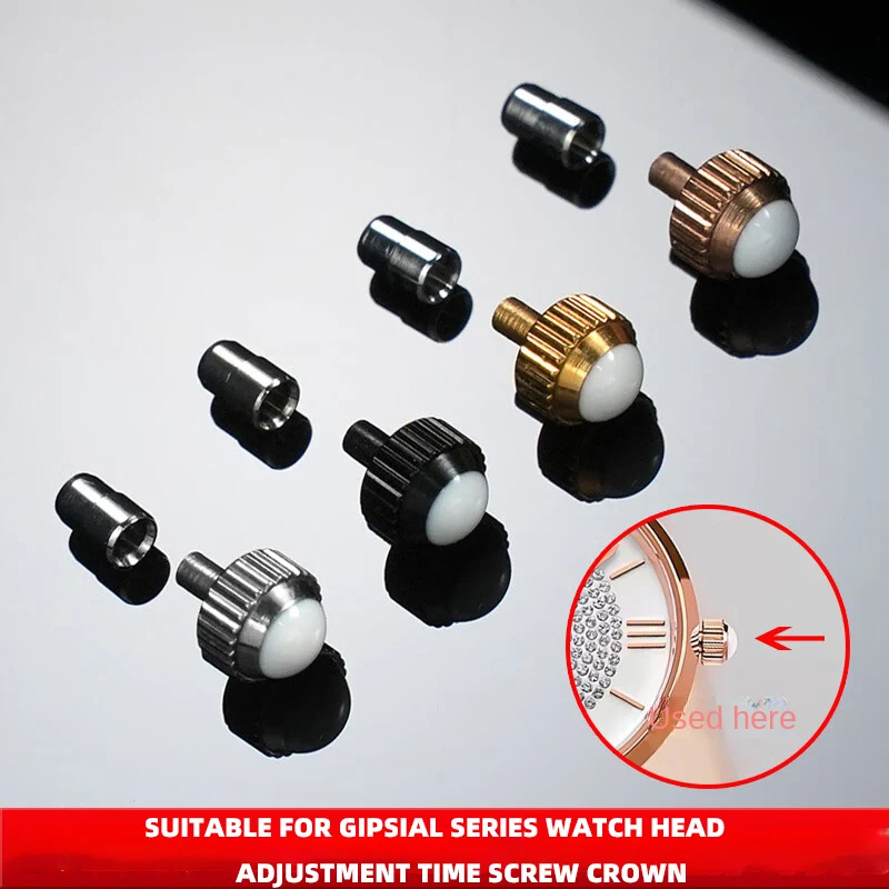 For Armani Starry Sky series  Watch head Metal ceramic Watch accessories Watch Set time Watch crown AR-1907/AR-1681/1840/AR-1908