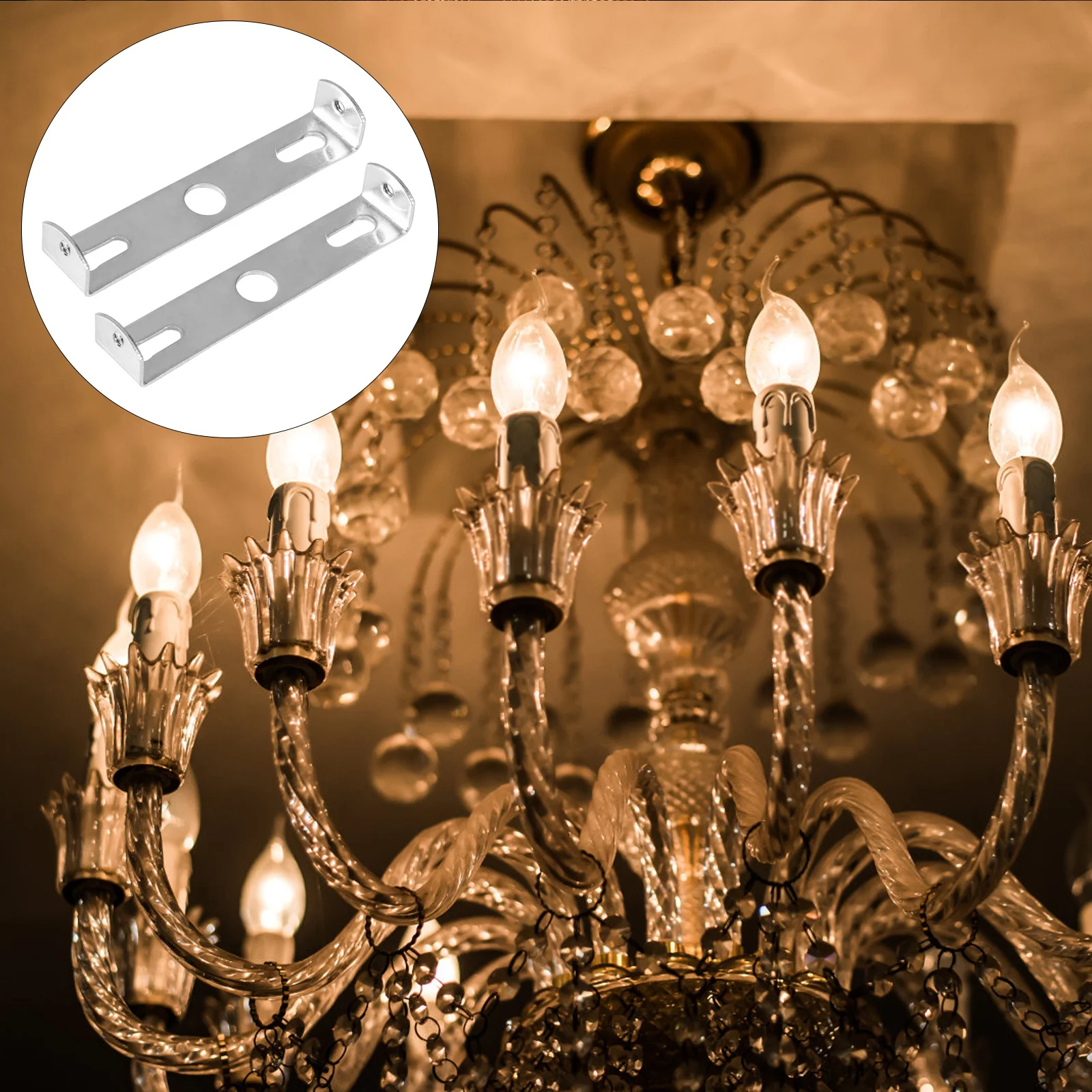 

10Sets Firm Ceiling Mounting Bracket Wall Light Mounting Supplies Iron Lamp Fitting Heat Resistance Long Lifespan