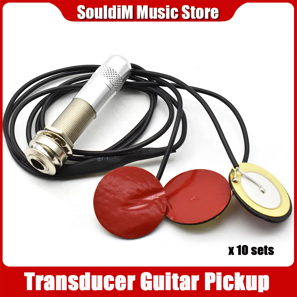 

10pcs Hot Sale Guitar Endpin Jack Pickup Buzzer Piezo Transducer for Acoustic Guitar Ukulele Mandolin