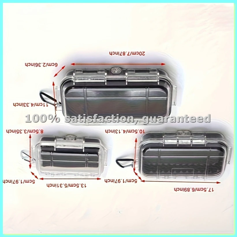 Shockproof Sealed Safety Box with Hanging Ring Portable Waterproof Tool Transparent Anti-Impact Hard Carry Toolbox M-ABLA