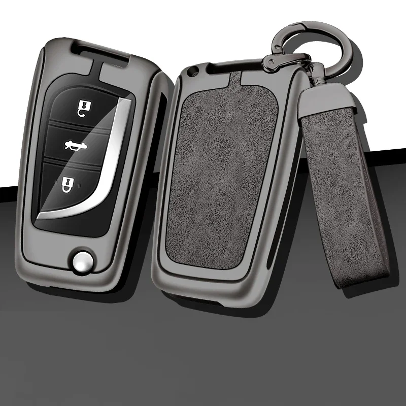 

New Zinc Alloy Car Key Case Cover Shell For Toyota Auris Corolla Avensis Verso Yaris Aygo Scion TC IM Camry RAV4 Forturner Hilux