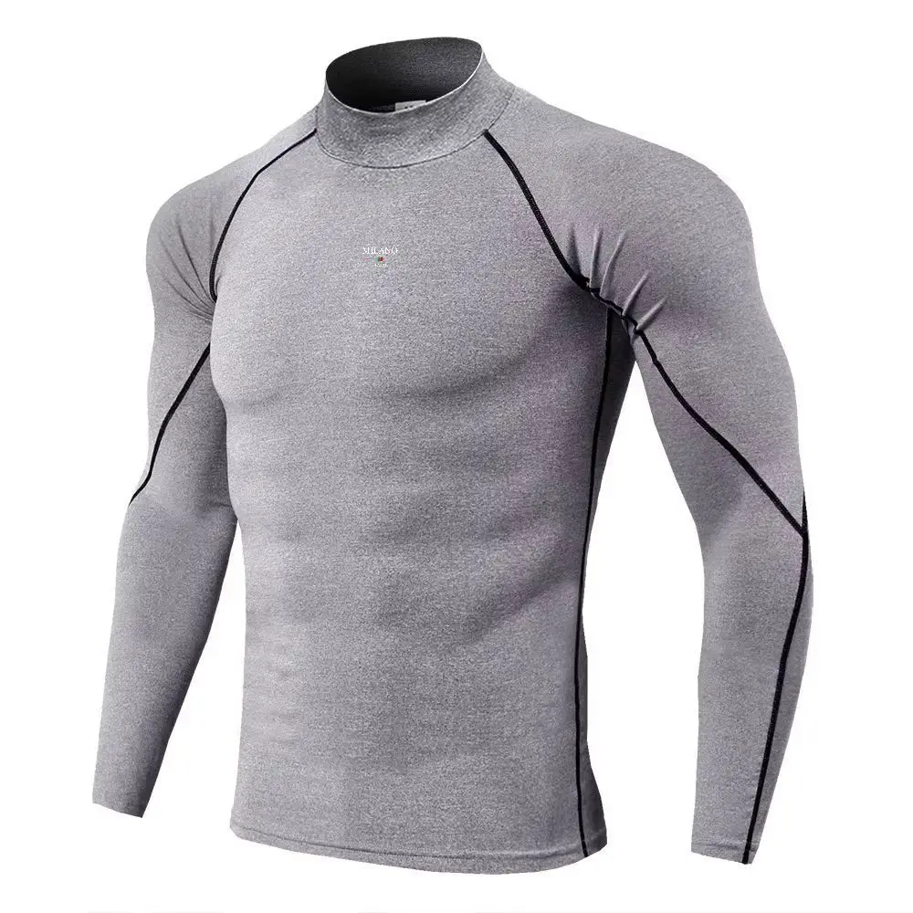 Herren Sport-T-Shirt, schnelltrocknend, für Bodybuilding, Laufen, Langarm-Kompressionsshirt, Fitness-T-Shirt, Herren-Fitness-Oberteil, Herren-Unterwäsche. – Detail 7