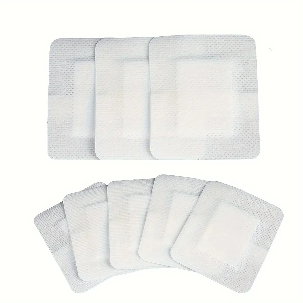 50 Stück große, hypoallergene, nicht gewebte, medizinische, selbstklebende Wundauflagen, Pflaster, Verband für große Wunden, Erste Hilfe, 6 x 7 cm – Detail 1
