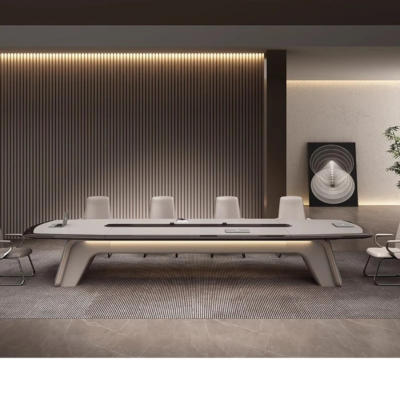 paint sticker veneer conference table conference room table and chair combination simple modern negotiation table