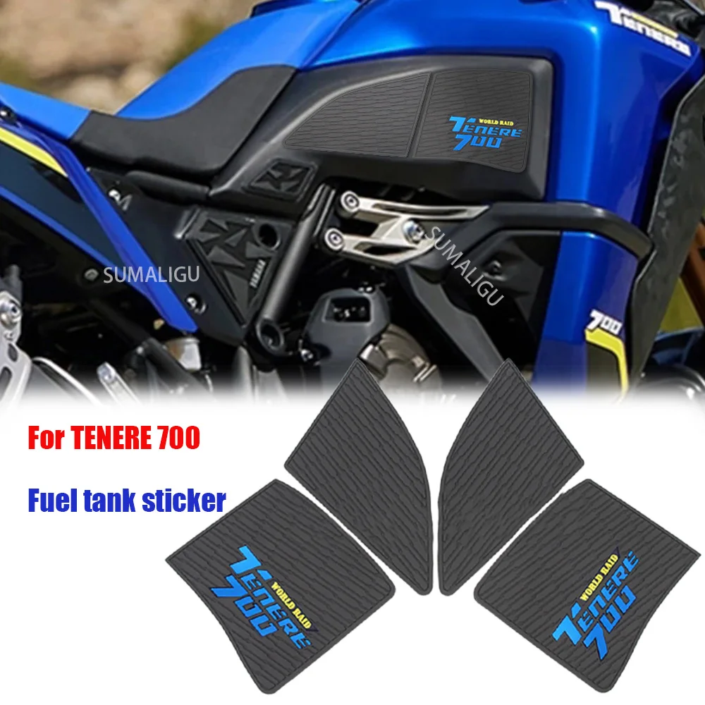For Yamaha Tenere 700 TENERE 700 World Raid T700 2022 Tank Pad Protector Sticker Decal Gas Knee Grip Motorcycle Accessories