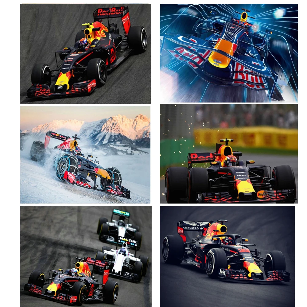 5D Diamond Painting by Number Racing Car Get Away Rhinestones Picture Embroidery Cross Stitch Set F1 Diamond Mosaic Handcrafts