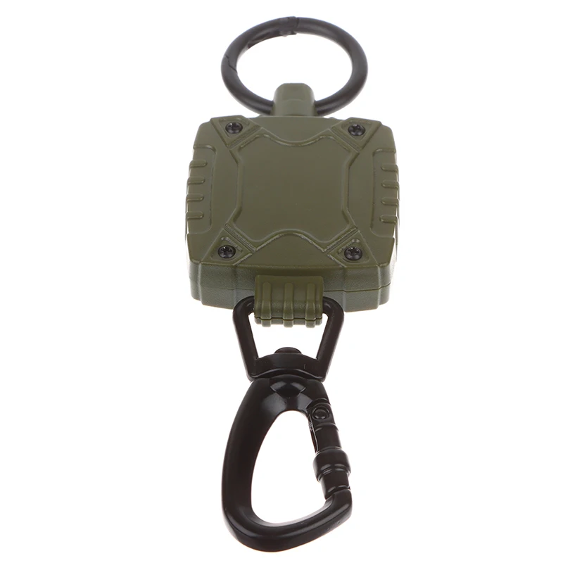 

Outdoor Automatic Retractable Wire Rope Luya Tactical Keychain Clip Pull Recoil Sporty Key Ring Anti Lost ID Card Holder