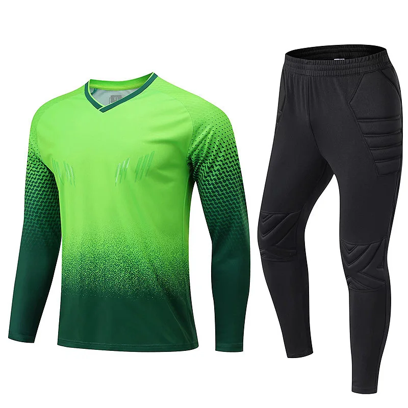 

2022 New Profession Goalkeeper Jersey Soccer Uniforms Set Football Goalkeeper Shirs Ponge Protector Doorkeeper Training