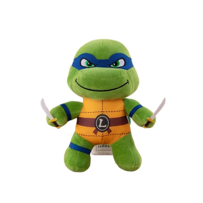 Cartoon Ninja Turtle Plush Toys Set 4 Pcs Soft Stuffed Animals with Color Masks and Weapons Collectible Dolls Birthday Gift - view 6