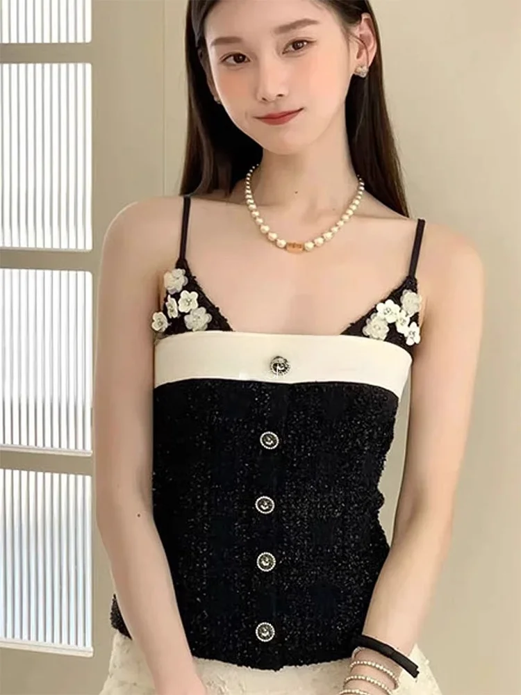 

Женский летний жилет ROUJE KEFSS Slim Fit с цветочным кружевом, повседневный, на одной пуговице, однотонный