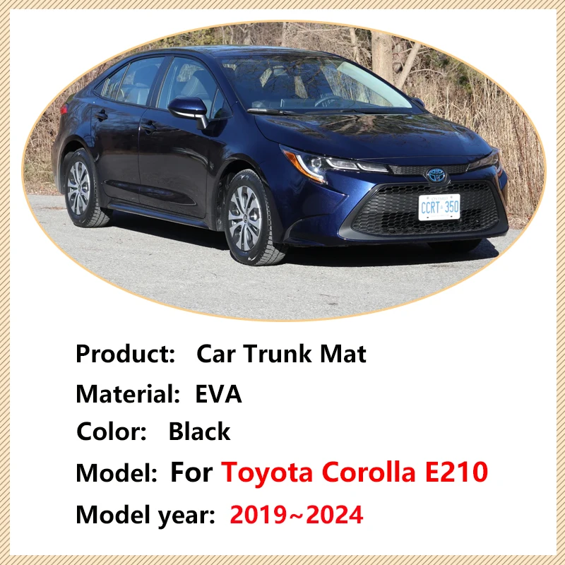 Car Anti-Slip Trunk Mat for Toyota Corolla E210 2019~2024 Sedan Car Rear Cargo Tray Trunk Mat Rear Pad Accessories EVA Material
