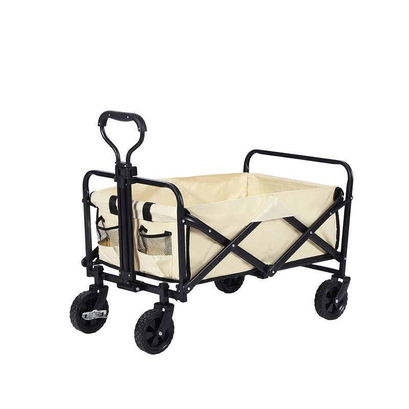 

Campground Car Trolley Camping Trailer Folding Picnic Four-Wheel with Table Board