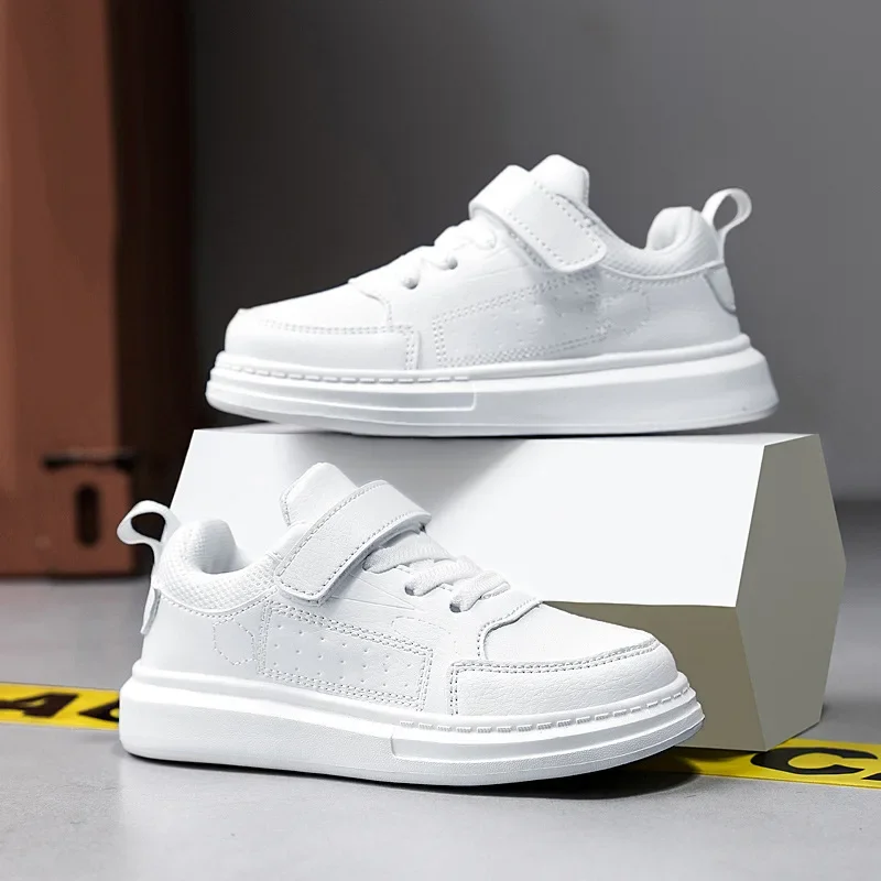 

Boys' White Shoes 2024 Spring and Autumn Non-slip Waterproof Anti-slip Versatile Wear-resistant Girls' Comfortable Sports Shoes