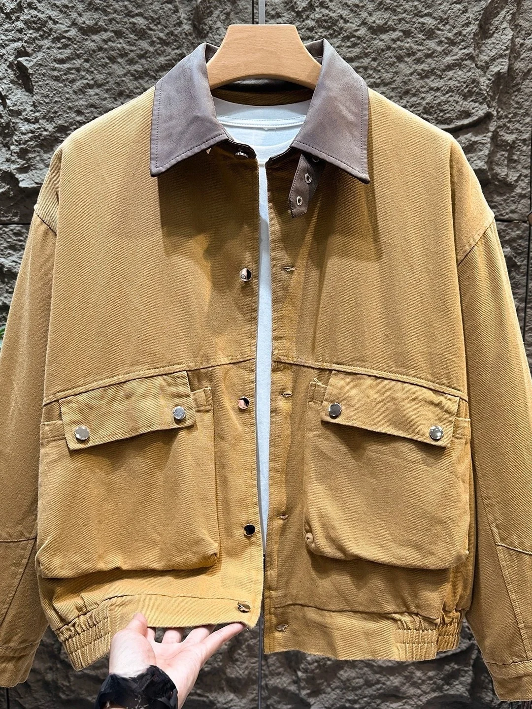 

Ретро-куртка из американского канваса 2025 года: новая модель для мужчин и женщин, весенне-осенняя, модная, универсальная, в стиле High Street