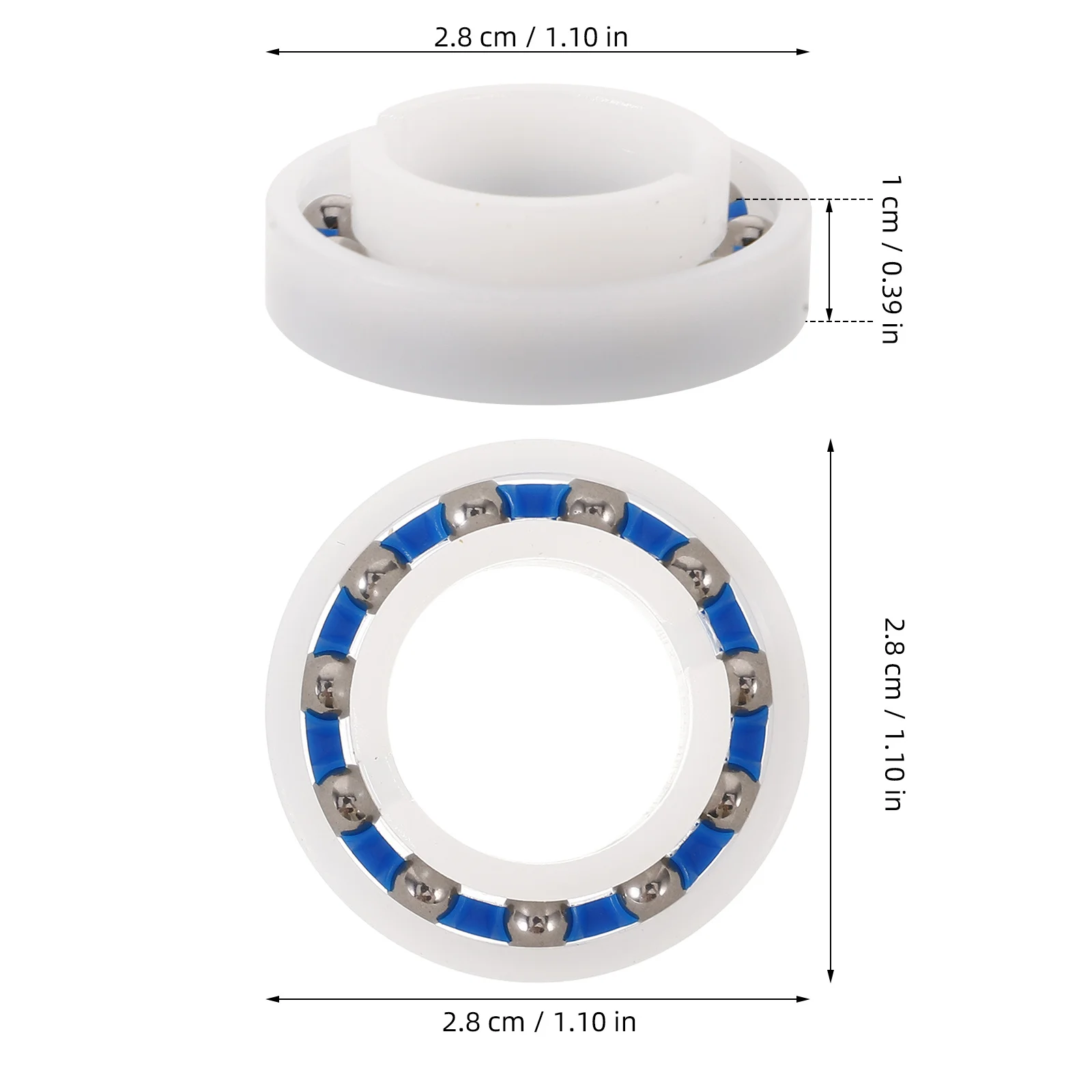 4 قطعة منظف حمام السباحة من الفولاذ المقاوم للصدأ عجلة تحمل ABS تركيب سلس مقاومة للاهتراء محرك رمح تحمل استبدال ل #2