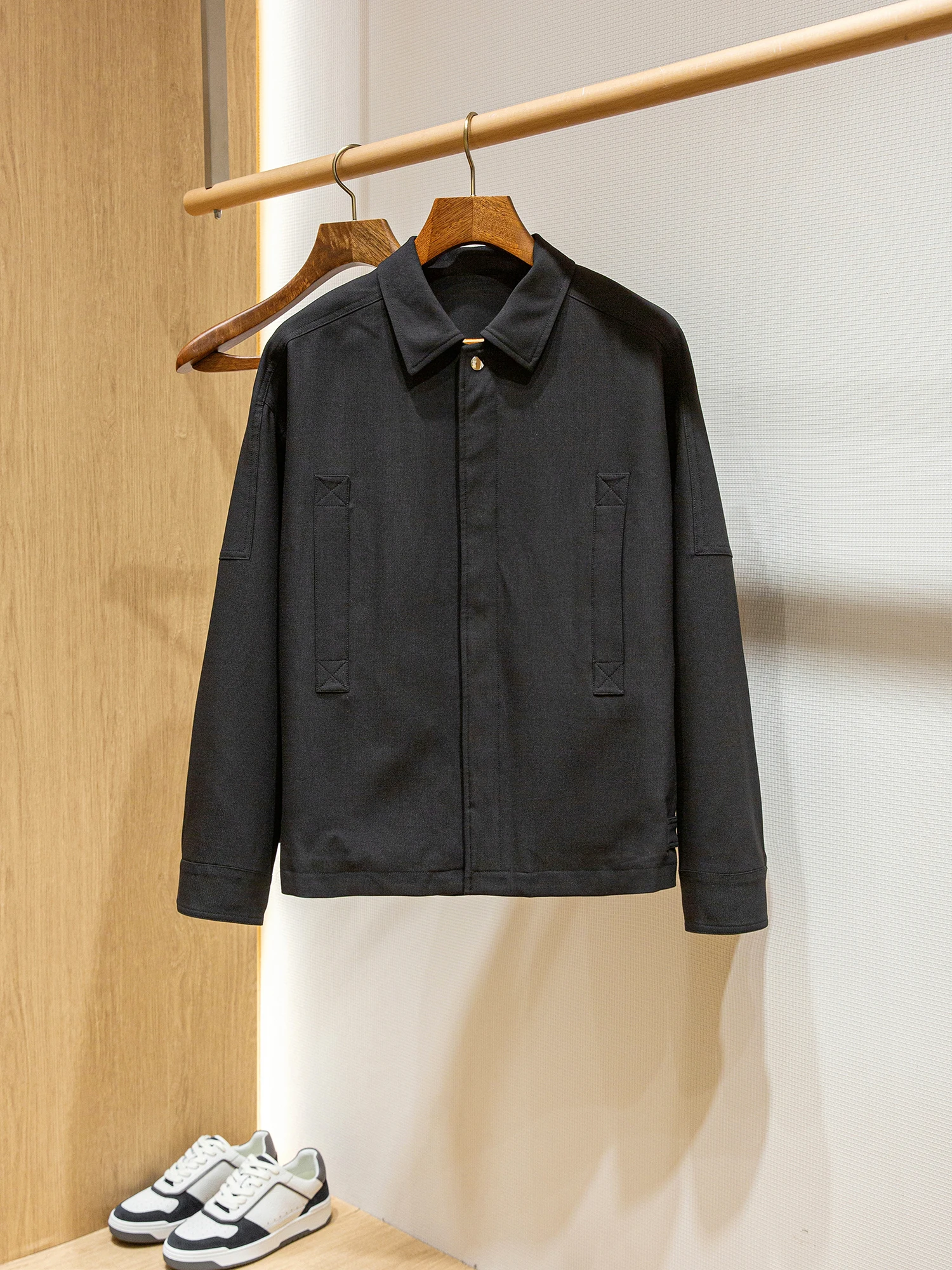 

Lyocell acetic acid blend, old money men's casual lapel jacket