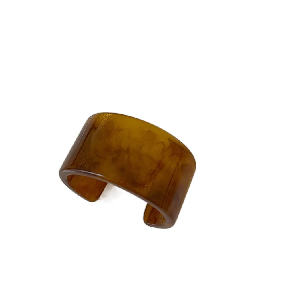 Bohemian Acrylic Wide Edge Bracelet Exaggerated Minority Design Retro Hand Ring Jewelry Accessories Europe American Style