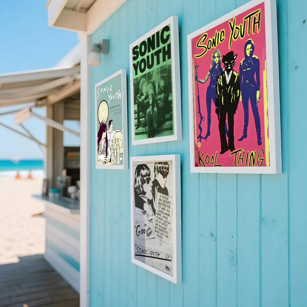 التجريبية روك المغني سونيك الشباب الفرقة المشارك ملصق جدار يطبع لغرفة المعيشة غرفة نوم مكتب هدية تزيين المنزل #3