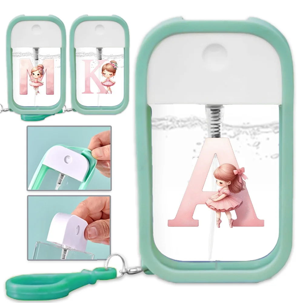 Portable Travel Refill Bottle Reusable Perfume Bottle Oral Sprayer Accessory With Funnel Silicone Set Ballerina Girl Pattern