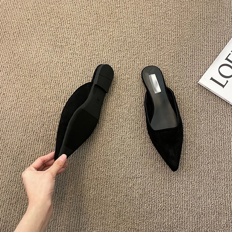 New Pointed Toe Mules Fashion Leopard Print Women Slippers Casual Women's Shoes Women Low Heels Elegant Ladies Outdoor Slippers