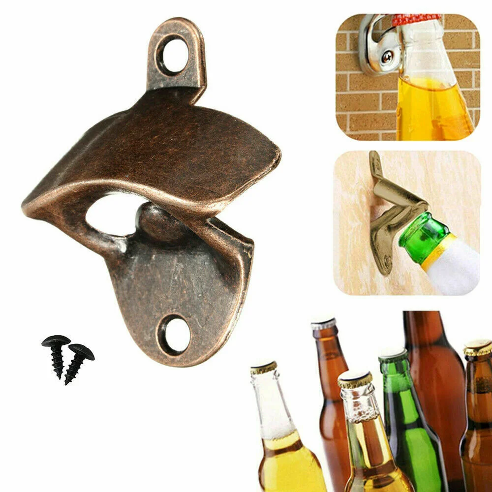 Beer Opener 20pcs Pack Kitchen Wall Mounted Rustic Wine Bottle Opener Vintage Home Party Supplies Retro Zinc Alloy Material