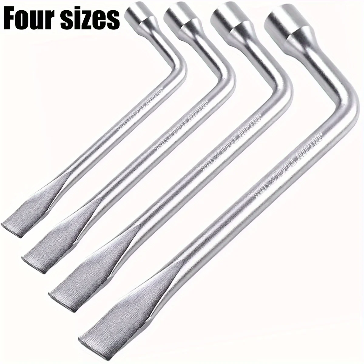 Car Spare Tire Lug Wrench, Slotted End Socket Repair Tool, Tire Replacement Tool (Silvery), L Shaped Socket Wrench Car Wheel