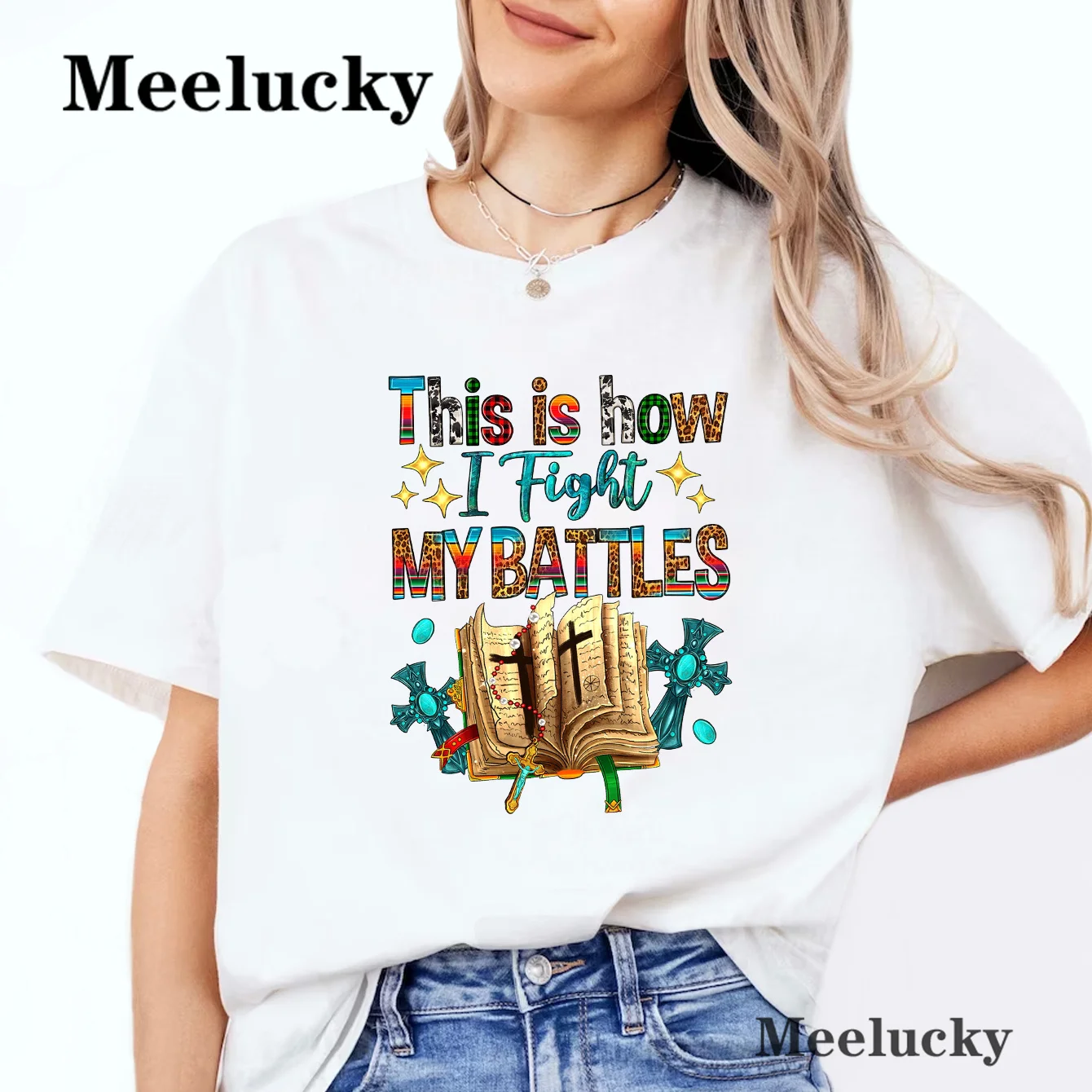 This Is How I Fight My Battles Graphic T Shirt Book Trend New Clothing Summer Short Sleeve Women Print Casual Fashion Clothes