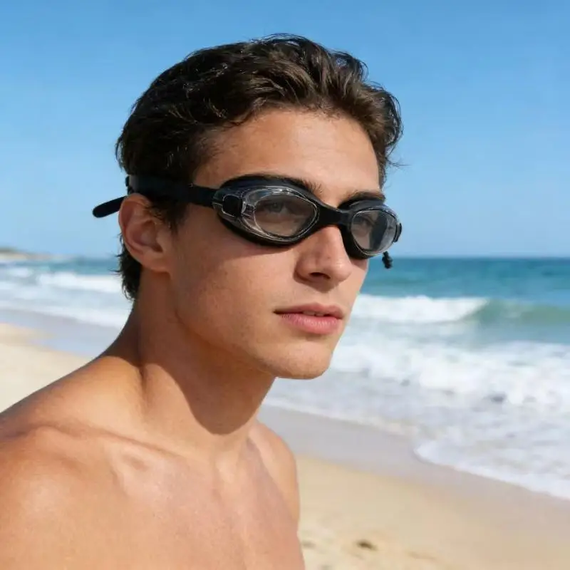 New Custom-fit Swimming Goggles for Adults Anti-fog Earplug Combo Keep Water Out and Comfort In