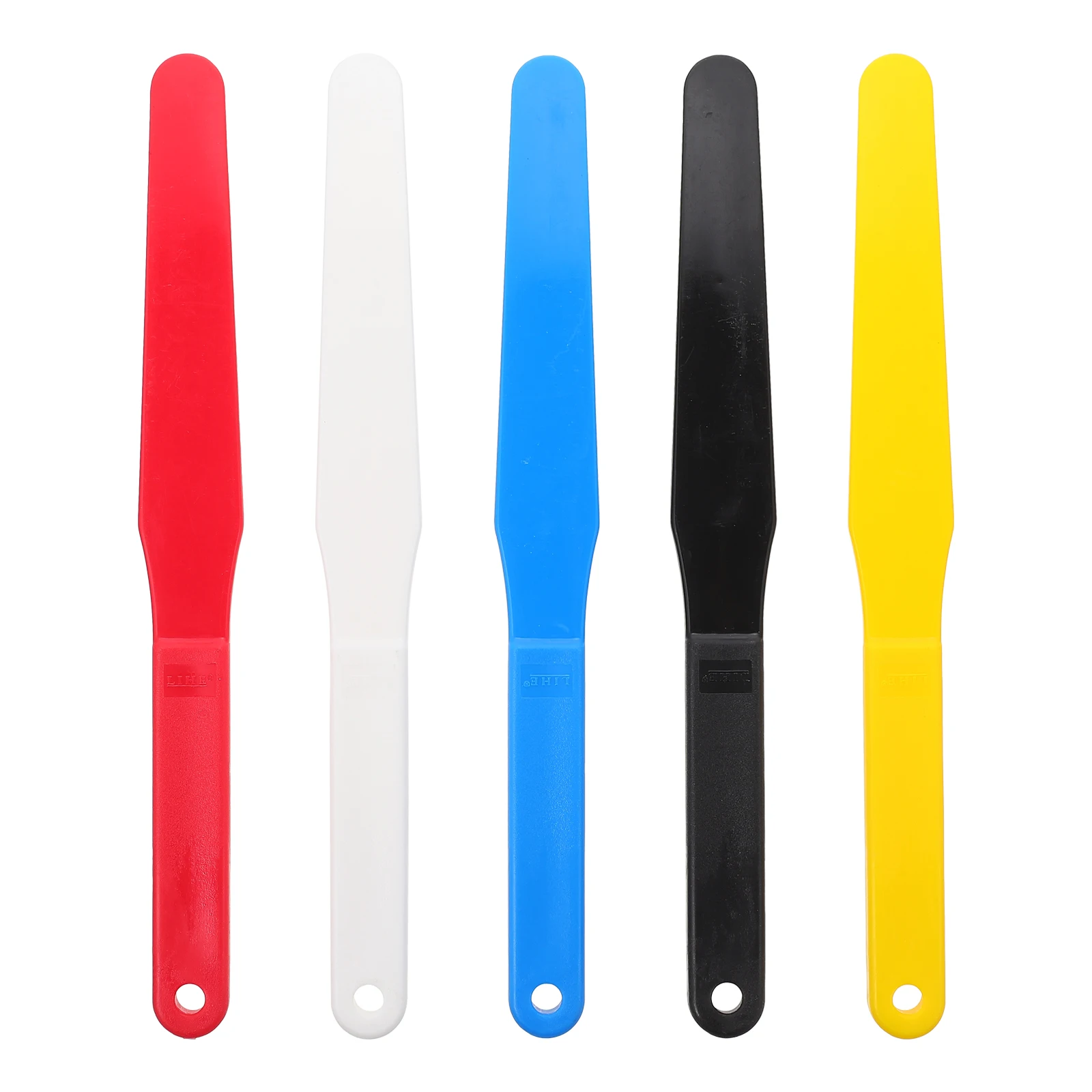 

5pcs Oil Spatula Screen Mixing Scrapers Plastic Portable Art Painting Tools Lightweight Ergonomic Design Color Mixing Spatula