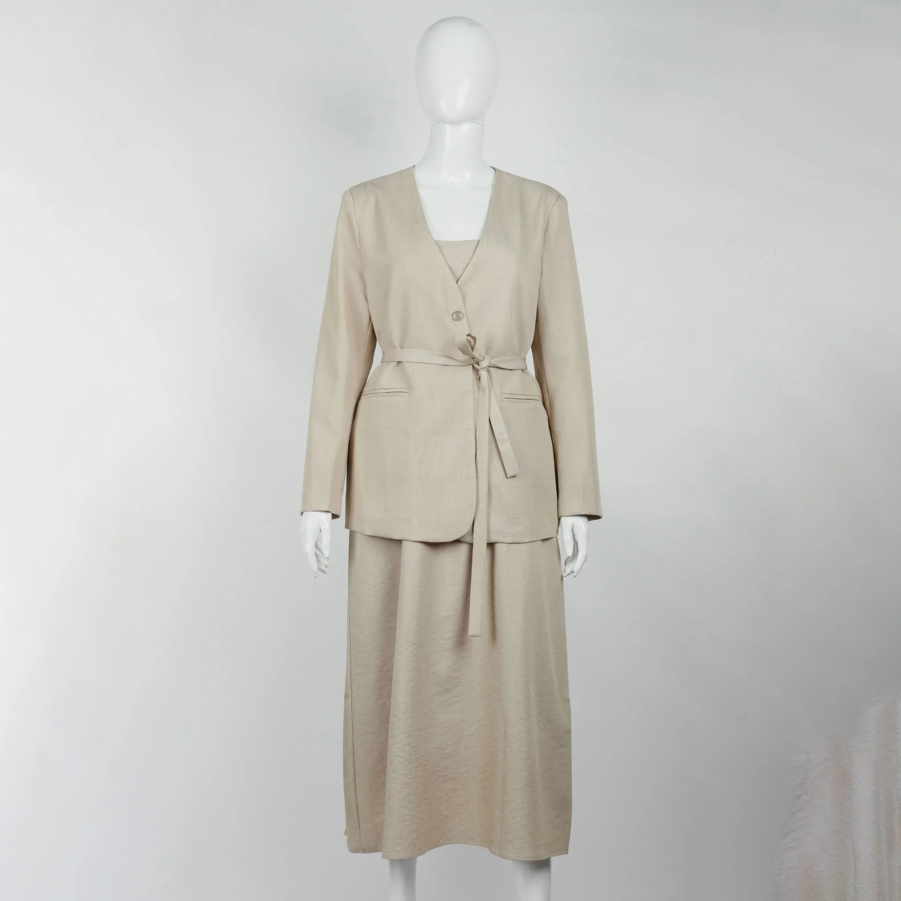 

Женский однобортный пиджак из полиэстера 2025 года — пригородное пальто для офиса и улицы, легкий однотонный пиджак на осень-зиму для путешествий