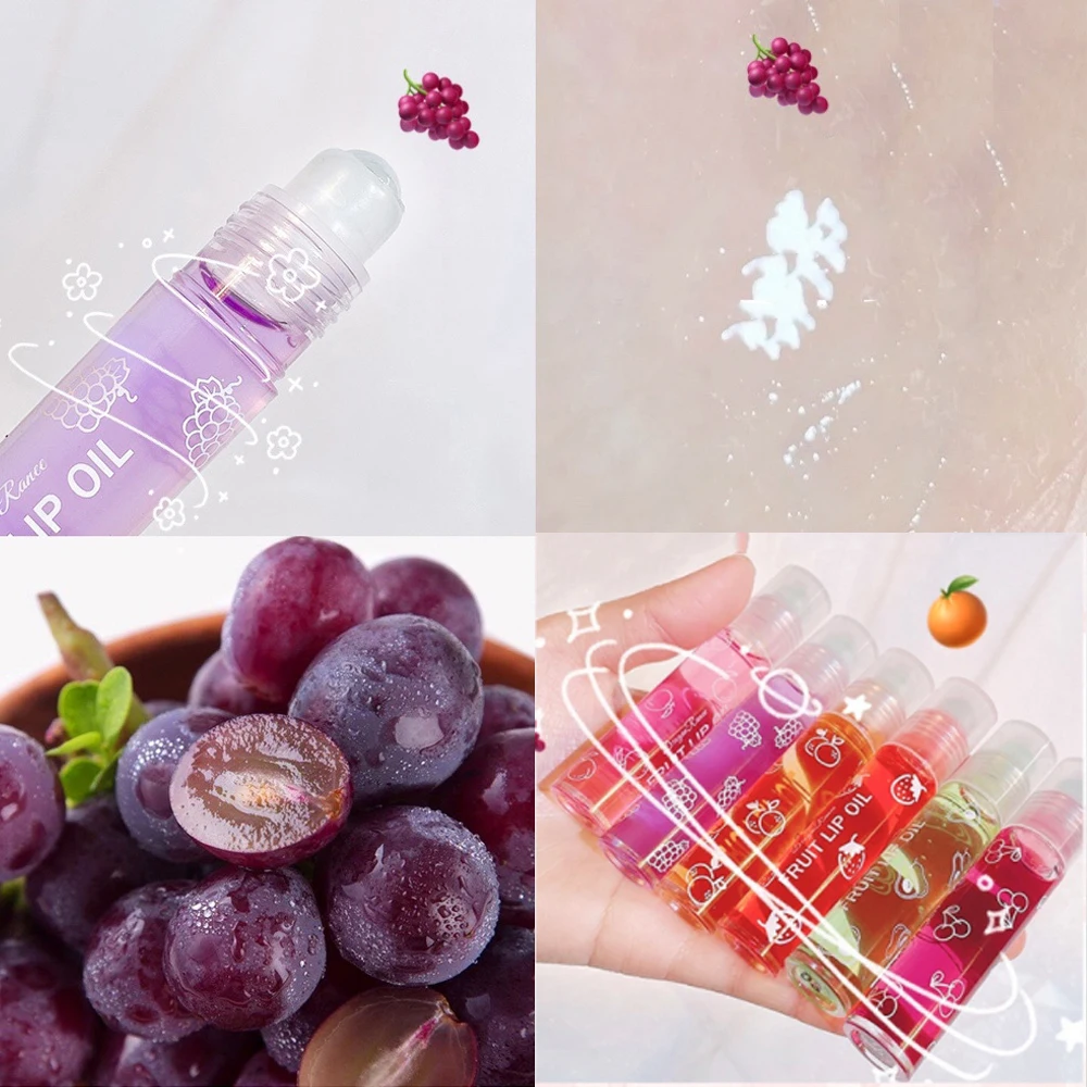 Fresh fruit roll-on labial bálsamo labial maquiagem primer hidratante claro transparente óleo labial hidratante longa duração gloss cosméticos