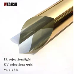 Window Privacy Film Gold Silver One Way Thermal Insulation Glass Film Self Adhesive Anti-UV Removable  For Home and Office