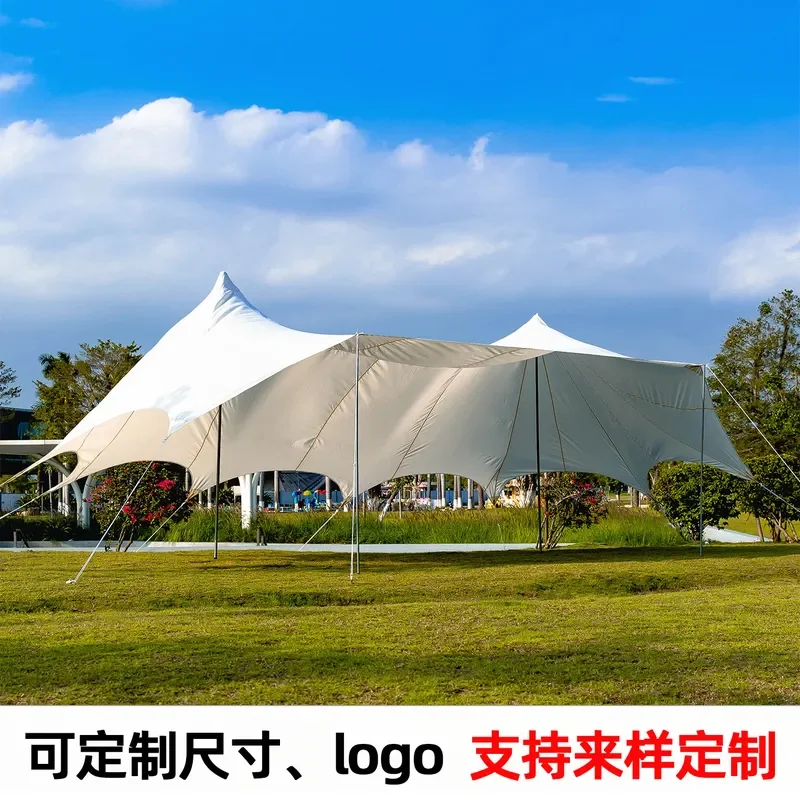 Pengcheng Outdoor Large A Frame Living Room Double Peak Dome Canopy Thickened Campground Vinyl Sunshade Shelter
