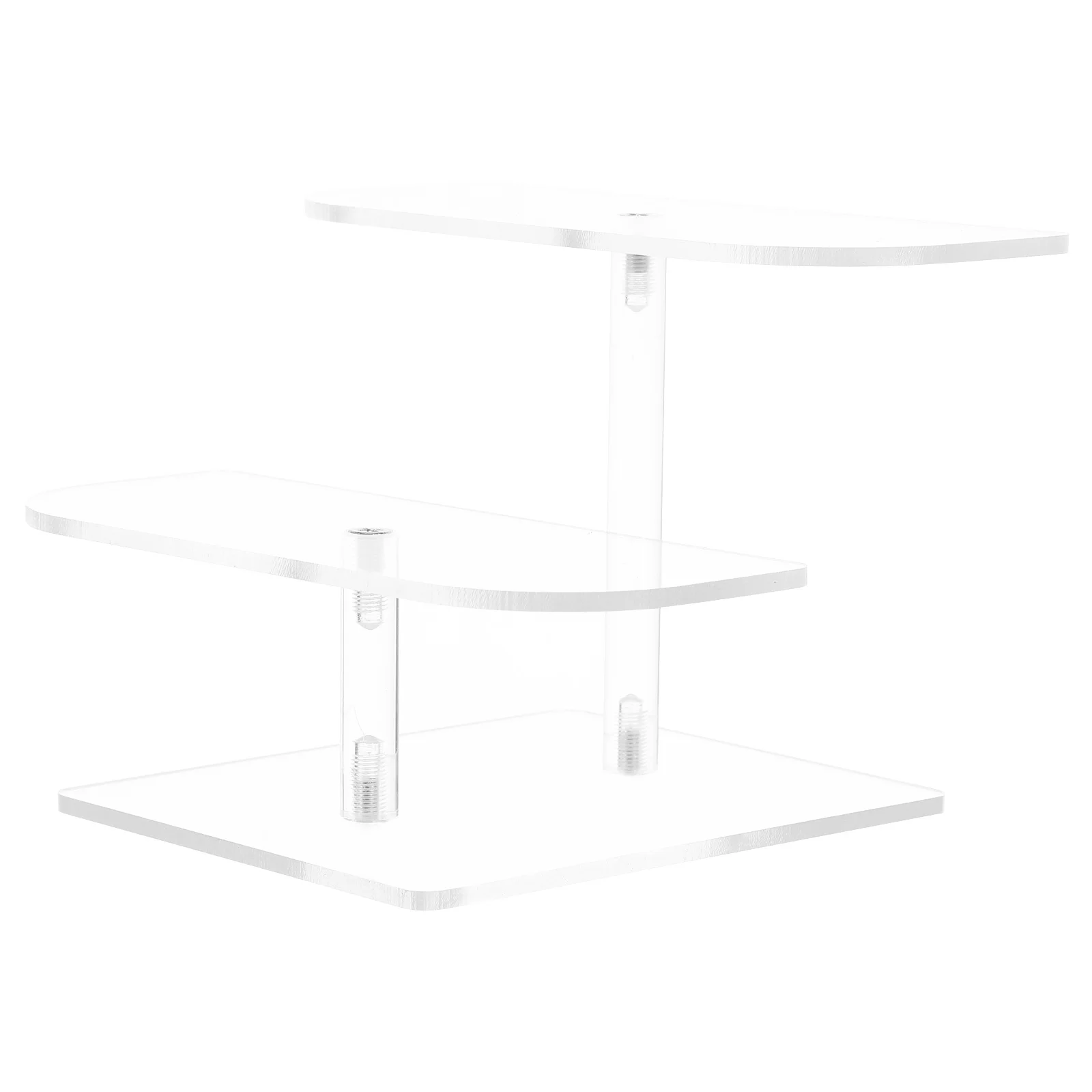 

Acrylic Display Stand For Glasses Figures Multi-Layer Clear Riser Shelf Durable Stair-Type Storage Rack Collection
