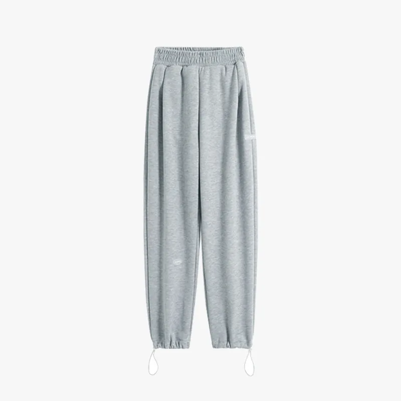 

Grey Sports Pants Women's Autumn and Winter Mopping The Floor Drape Casual Plus Velvet Women's Wide-Leg Women's Pants
