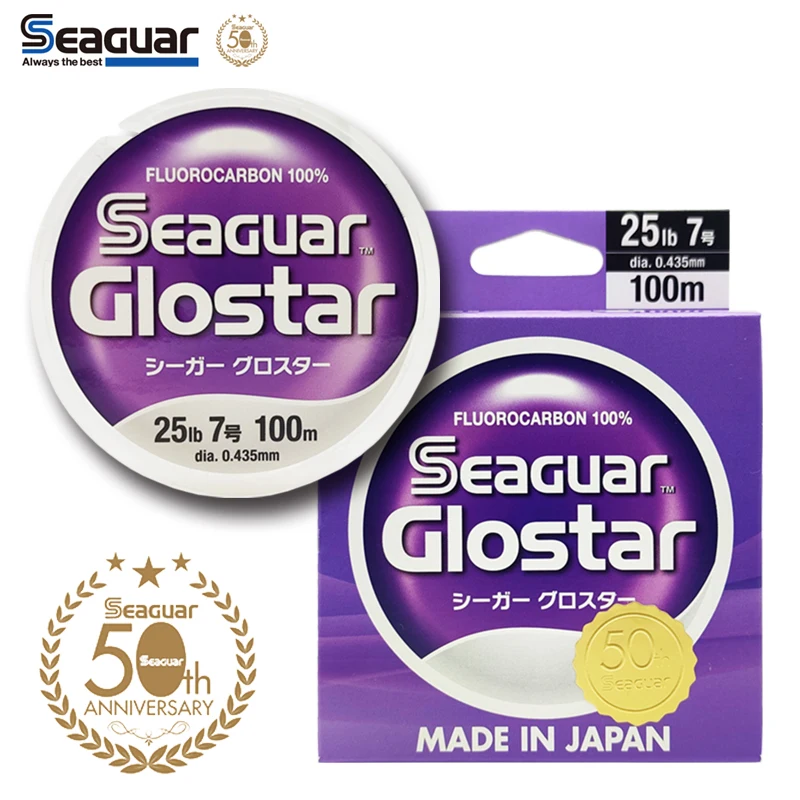 Seaguar Glostar Japón fluorocabón 100% línea de pesca de fluorocarbono FC línea líder de choque línea de señuelo líder de fluorocarbono correas de ...