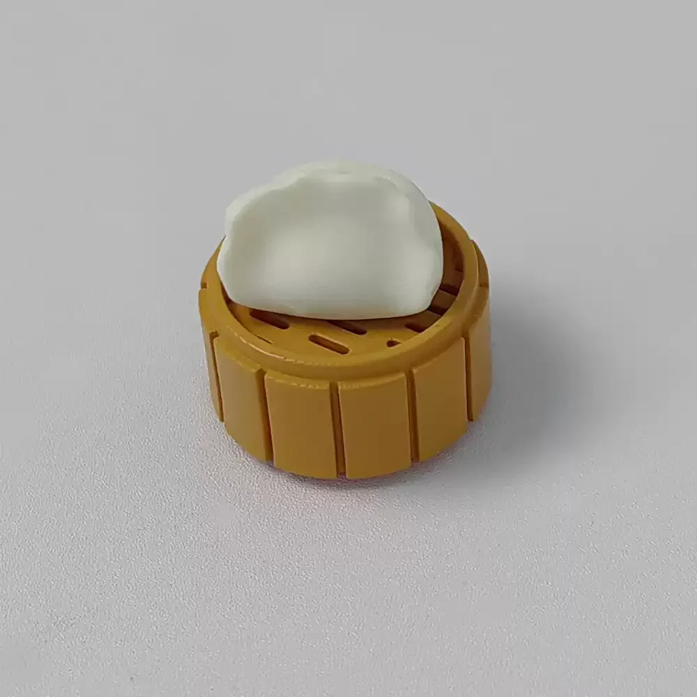 Food Toy Dumpling Baozi Steamer Basket Design, Cute Stress Relief Cap for Mechanical Keyboard
