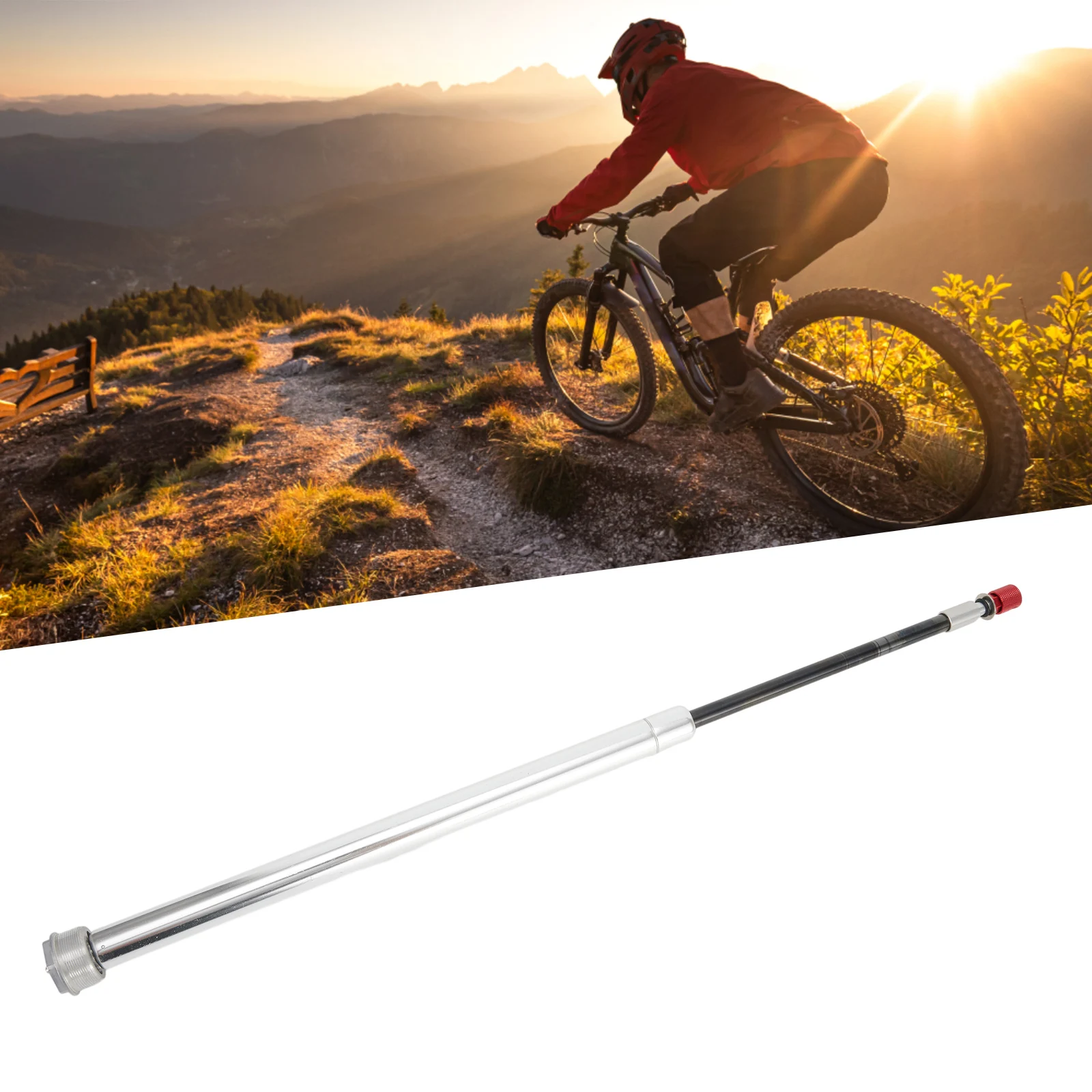 Bicycle Bike Front Fork Hydraulic Damping Rod Aluminum Alloy Hand/Cable Line Control Spring Cartridge Oil Pump Bike Forks Parts