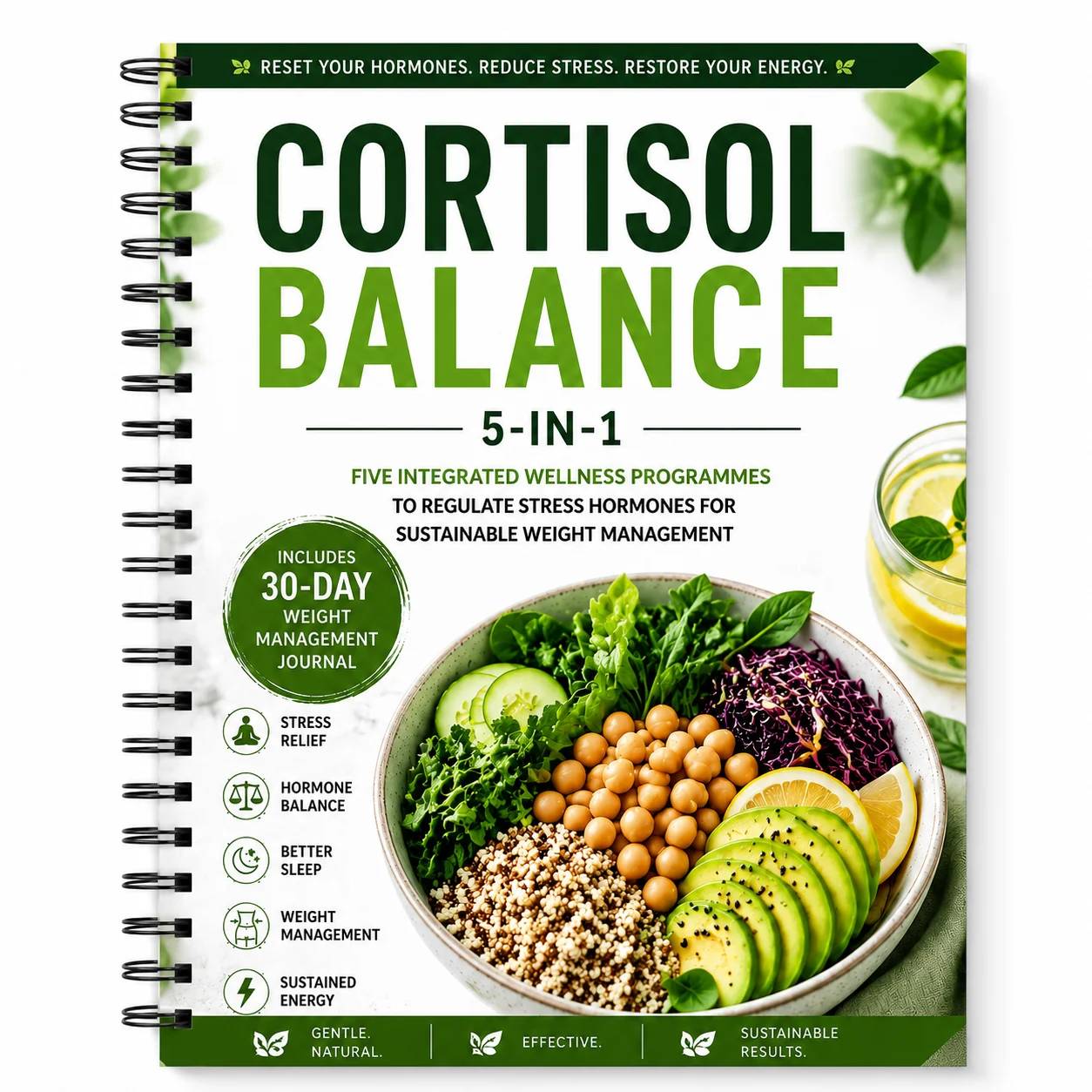 Cortisol Balance 5-in-1 Wellness Program for Hormone Balance Stress Relief Weight Management Sleep Energy 30-Day Plan view 4