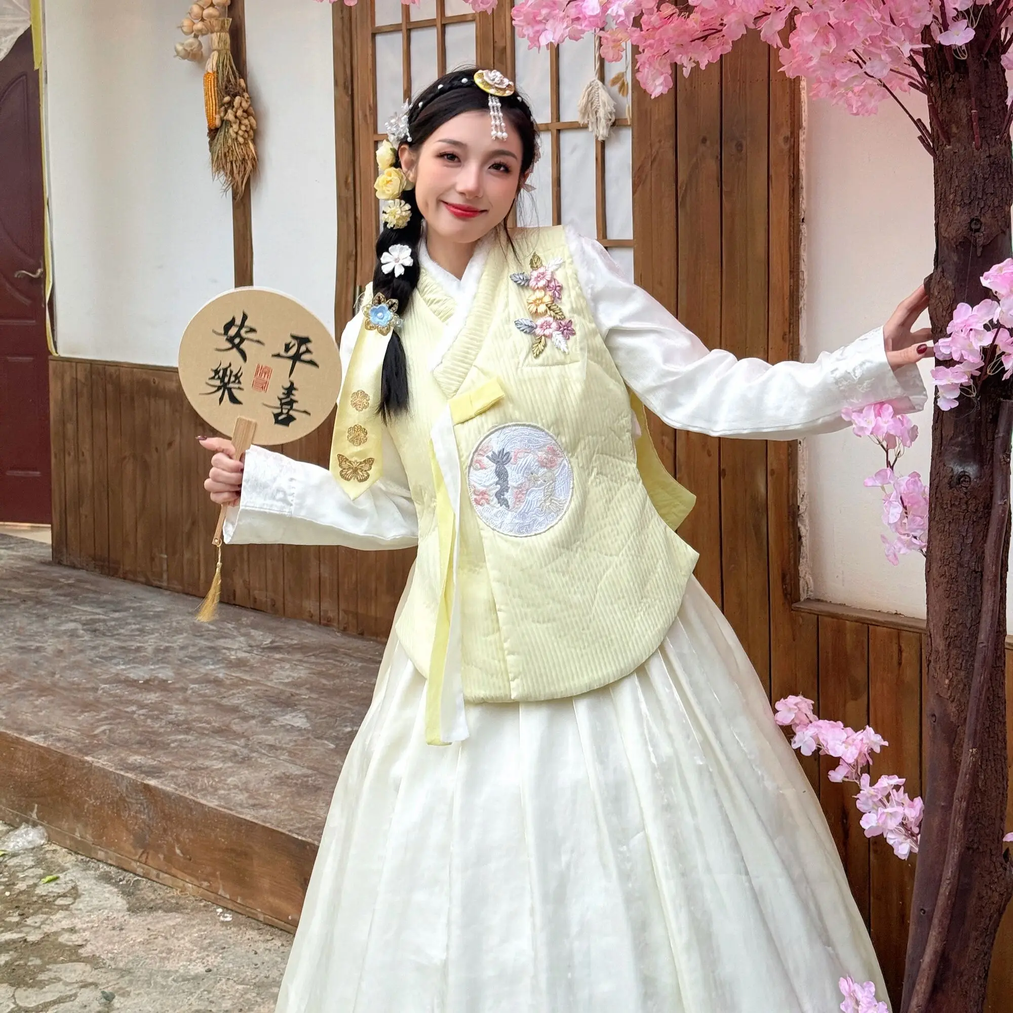 Neues koreanisches Yanji Hanbok Yanji Prinzessin Komplettes Kostüm Palastkleid Bühnentanz Performance Kostüm