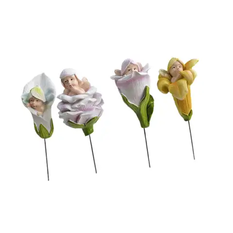요정 식물 냄비 말뚝 마당 장식 장식품 독특한 인형 미니어처 동상 잔디 파티오 마당 화분에 대한 수지 공예