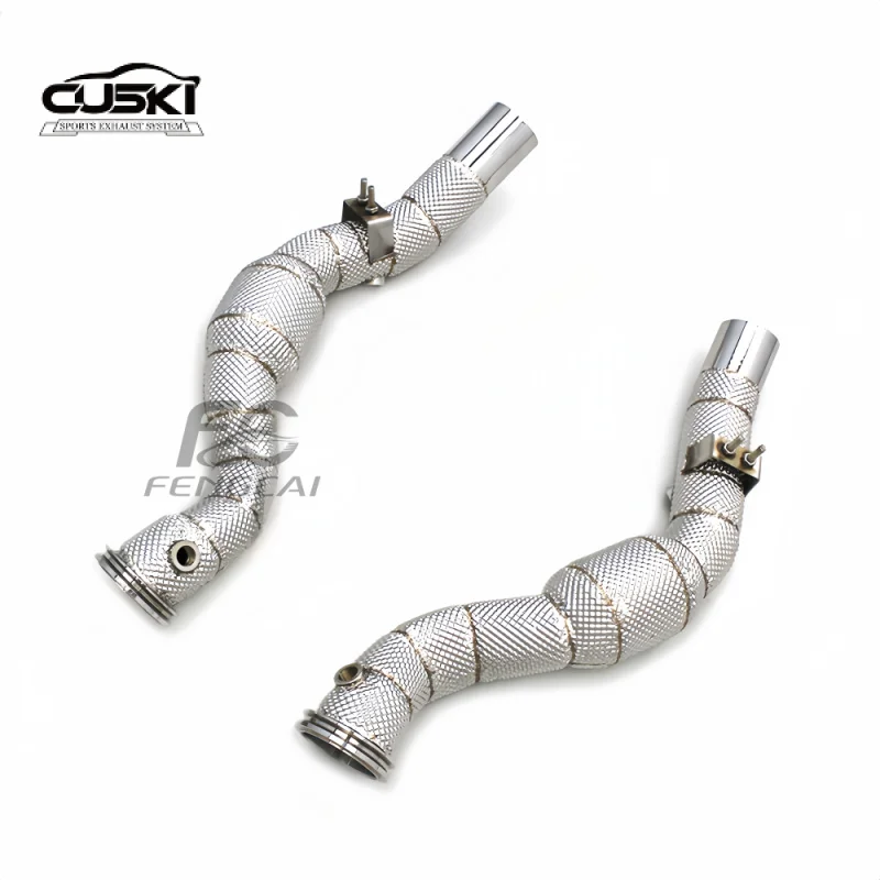 

Выхлопная труба из нержавеющей стали для Maserati Ghibli SQ4 3.0T 2014-2019, каталитический нейтрализатор выхлопной трубы с теплозащитным экраном