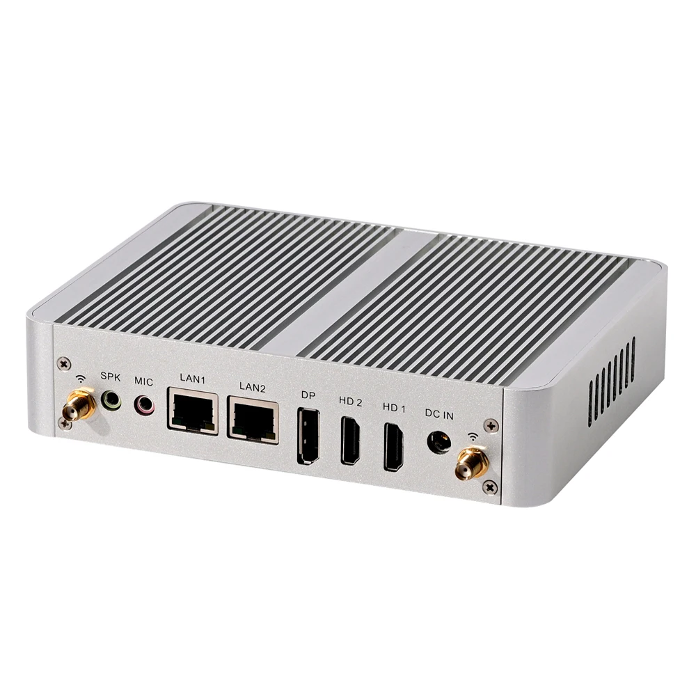 Nuovo N100 Palm Fanless Mini PC Intel Quad Core 12a generazione CPU 3 * Display Computer 2 * HDMI 1 * DP 2 * LAN Router morbido Windows11 Firewall